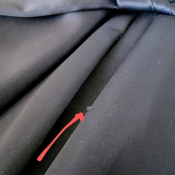 Haltston Heritage Satin Strapless Bow Front Cascading Cocktail Dress in Black - Picture 10 of 16